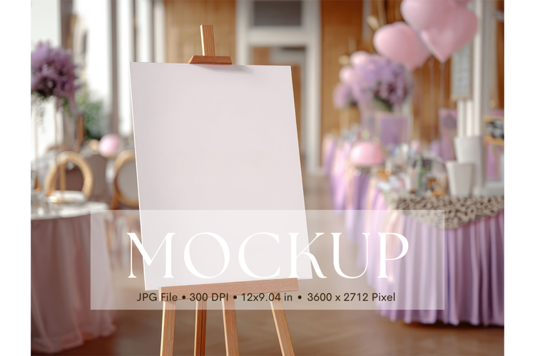Welcome Sign Mockup Photo Frame Wedding Sign Canvas Mockup