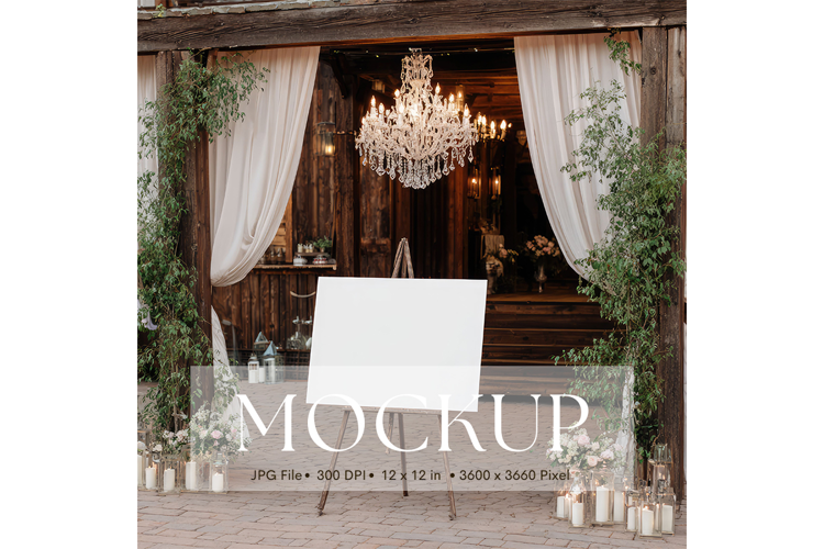 Welcome Sign Mockup Photo Frame Wedding Sign Canvas Mockup70