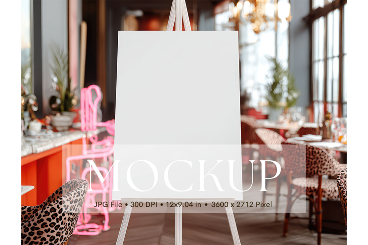 Welcome Sign Mockup Photo Frame Wedding Sign Canvas Mockup