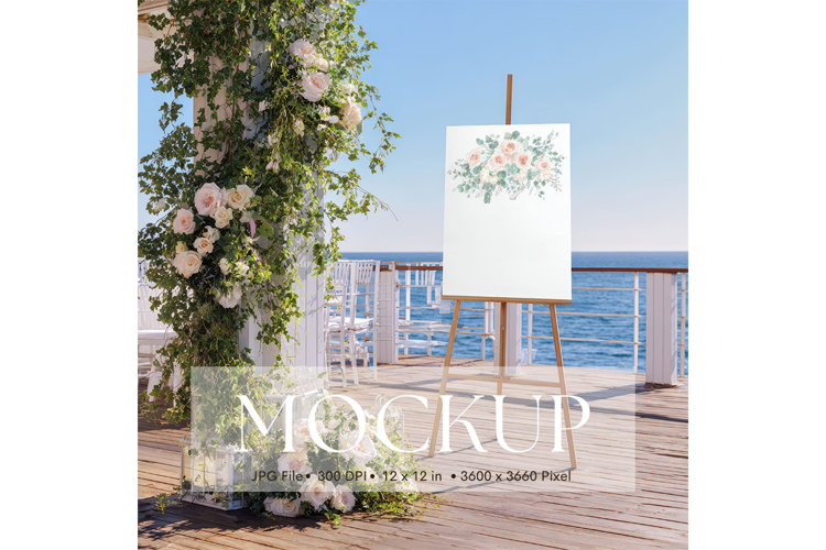 Welcome Sign Mockup Photo Frame Wedding Sign Canvas Mockup72