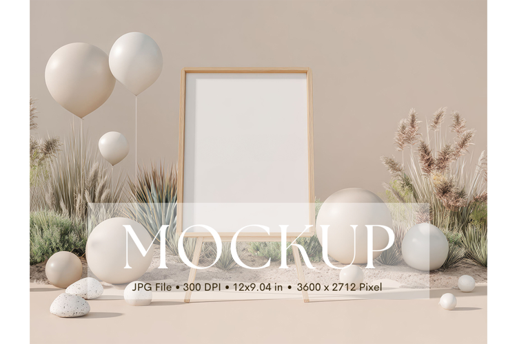 Welcome Sign Mockup Photo Frame Wedding Sign Canvas Mockup