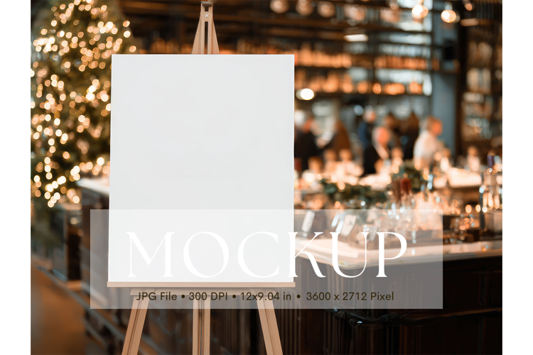 Welcome Sign Mockup Photo Frame Wedding Sign Canvas Mockup