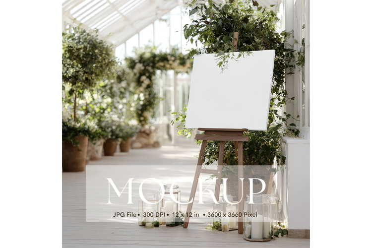 Welcome Sign Mockup Photo Frame Wedding Sign Canvas Mockup78