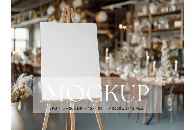 Welcome Sign Mockup Photo Frame Wedding Sign Canvas Mockup