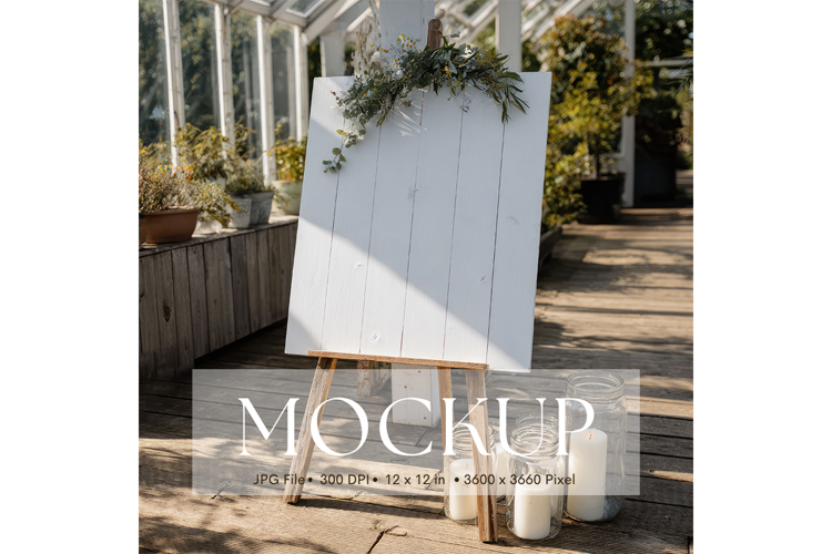 Welcome Sign Mockup Photo Frame Wedding Sign Canvas Mockup79