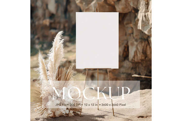 Welcome Sign Mockup Photo Frame Wedding Sign Canvas Mockup8