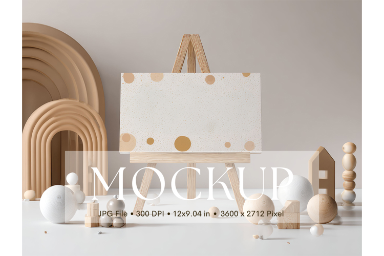 Welcome Sign Mockup Photo Frame Wedding Sign Canvas Mockup