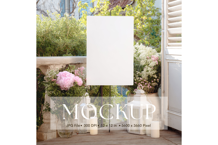 Welcome Sign Mockup Photo Frame Wedding Sign Canvas Mockup82