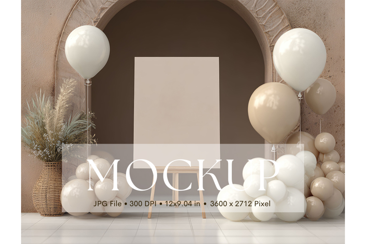 Welcome Sign Mockup Photo Frame Wedding Sign Canvas Mockup