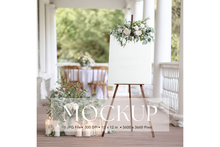 Welcome Sign Mockup Photo Frame Wedding Sign Canvas Mockup83