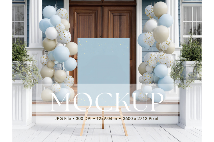 Welcome Sign Mockup Photo Frame Wedding Sign Canvas Mockup