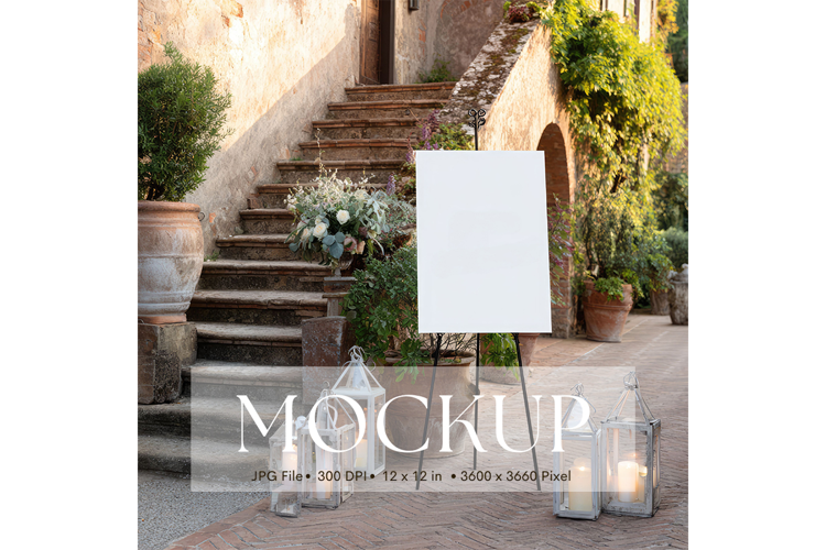 Welcome Sign Mockup Photo Frame Wedding Sign Canvas Mockup86