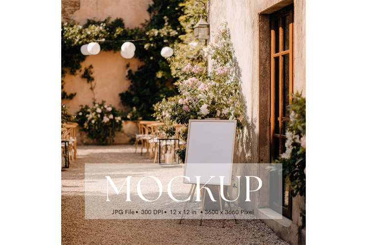Welcome Sign Mockup Photo Frame Wedding Sign Canvas Mockup87