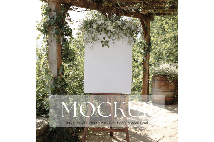 Welcome Sign Mockup Photo Frame Wedding Sign Canvas Mockup89