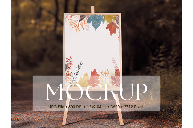 Welcome Sign Mockup Photo Frame Wedding Sign Canvas Mockup