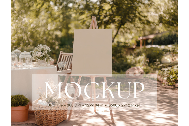 Welcome Sign Mockup Photo Frame Wedding Sign Canvas Mockup