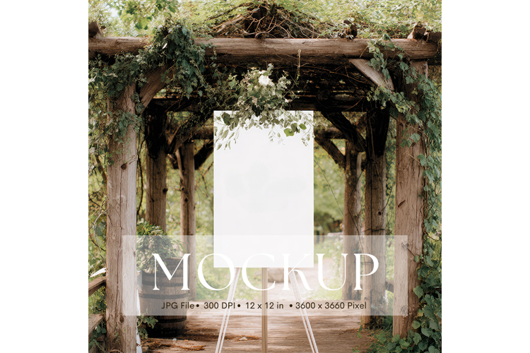 Welcome Sign Mockup Photo Frame Wedding Sign Canvas Mockup90
