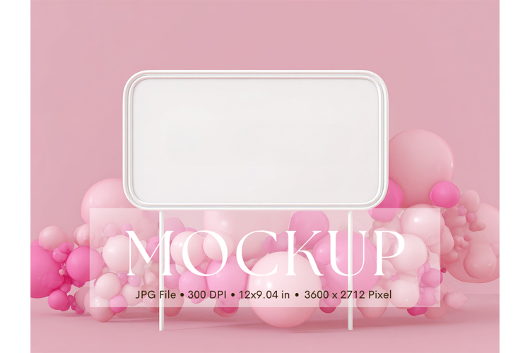 Welcome Sign Mockup Photo Frame Wedding Sign Canvas Mockup