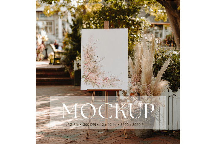 Welcome Sign Mockup Photo Frame Wedding Sign Canvas Mockup92