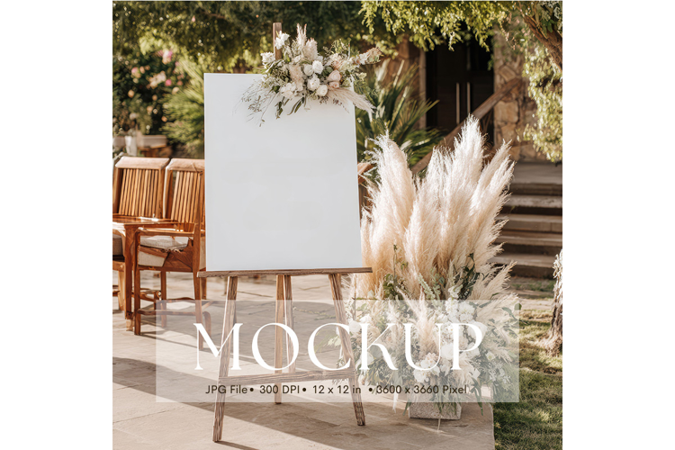 Welcome Sign Mockup Photo Frame Wedding Sign Canvas Mockup93