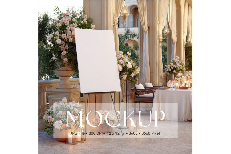 Welcome Sign Mockup Photo Frame Wedding Sign Canvas Mockup94