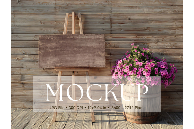 Welcome Sign Mockup Photo Frame Wedding Sign Canvas Mockup