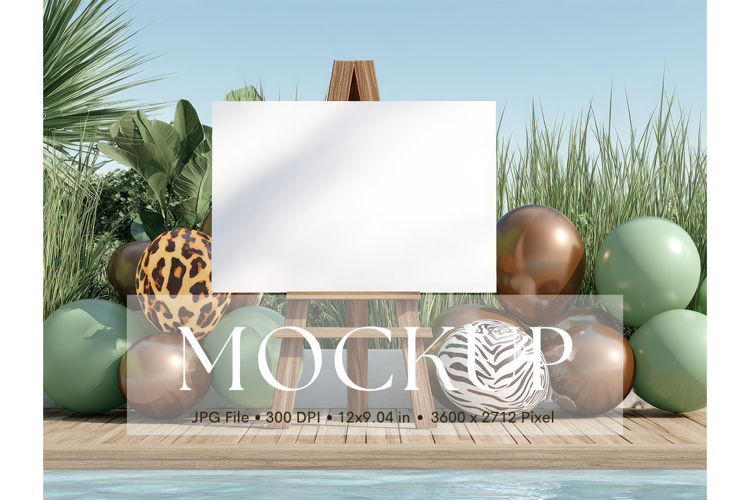Welcome Sign Mockup Photo Frame Wedding Sign Canvas Mockup