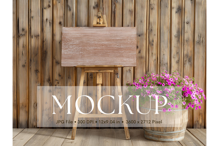 Welcome Sign Mockup Photo Frame Wedding Sign Canvas Mockup