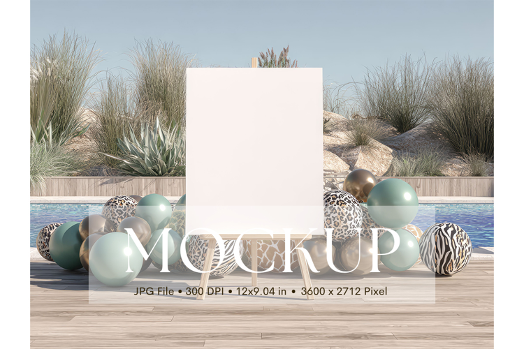 Welcome Sign Mockup Photo Frame Wedding Sign Canvas Mockup