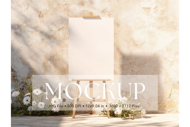 Welcome Sign Mockup Photo Frame Wedding Sign Canvas Mockup