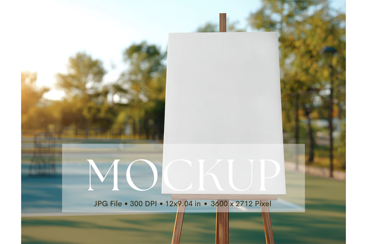 Welcome Sign Mockup Photo Frame Sport Sign Canvas Mockup_11