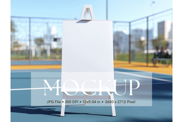 Welcome Sign Mockup Photo Frame Sport Sign Canvas Mockup_12