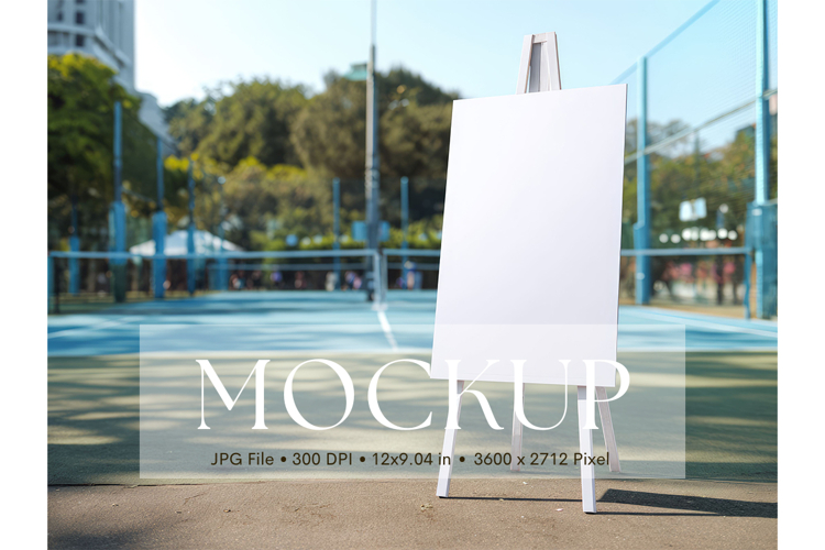 Welcome Sign Mockup Photo Frame Sport Sign Canvas Mockup_2