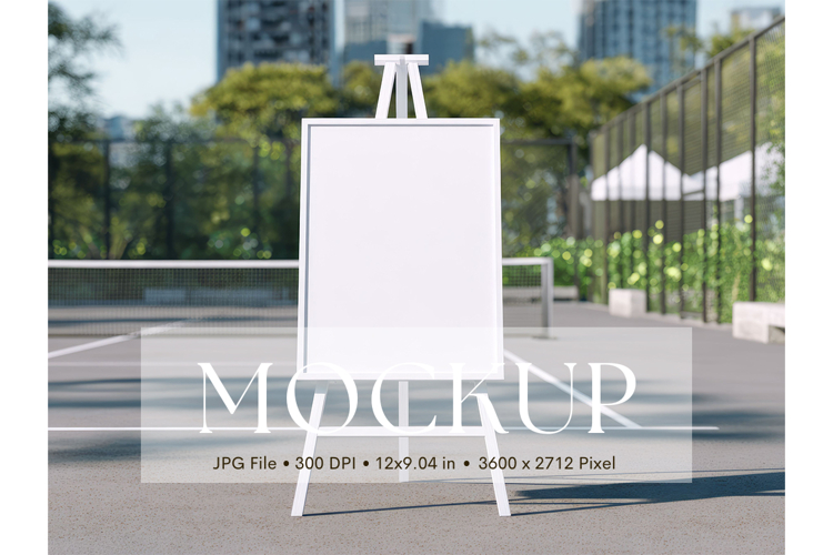 Welcome Sign Mockup Photo Frame Sport Sign Canvas Mockup_3