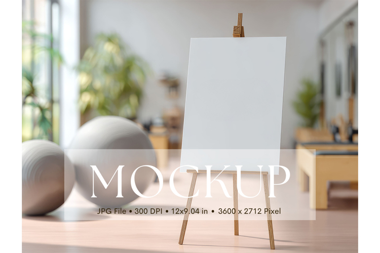 Welcome Sign Mockup Photo Frame Sport Sign Canvas Mockup_5