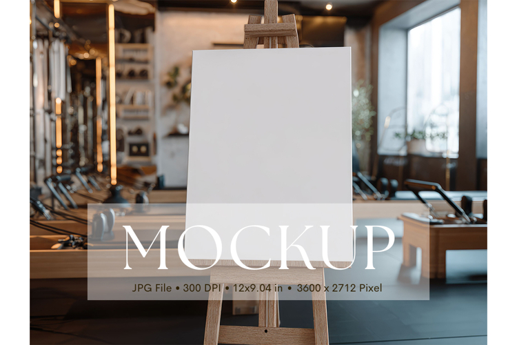 Welcome Sign Mockup Photo Frame Sport Sign Canvas Mockup_5