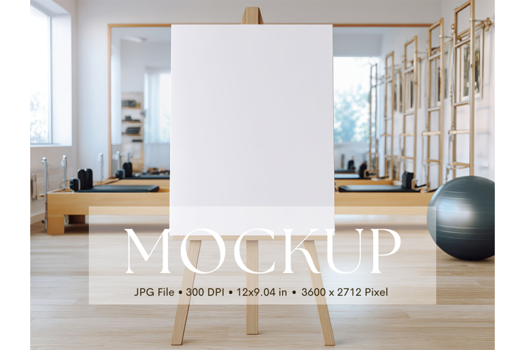 Welcome Sign Mockup Photo Frame Sport Sign Canvas Mockup_6