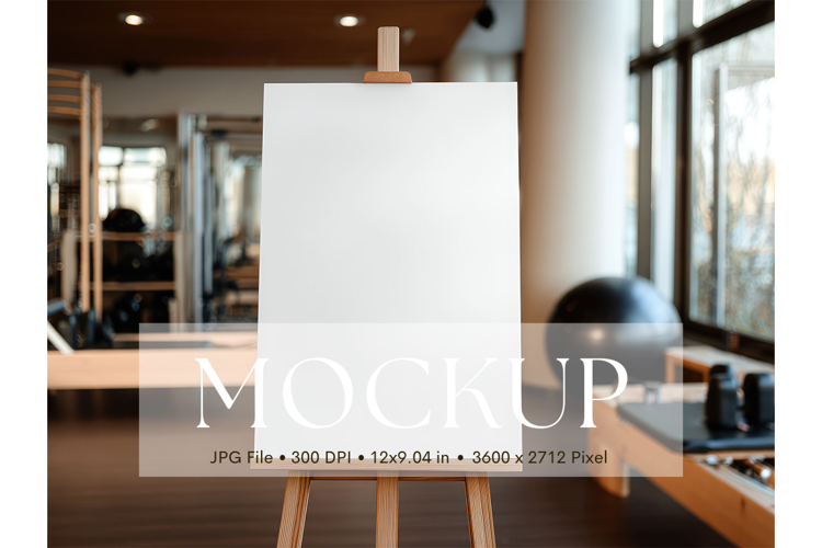 Welcome Sign Mockup Photo Frame Sport Sign Canvas Mockup_8