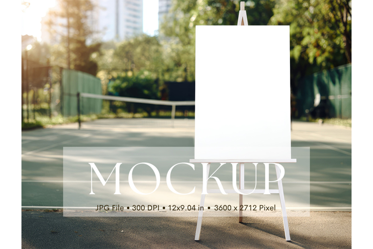 Welcome Sign Mockup Photo Frame Sport Sign Canvas Mockup_9