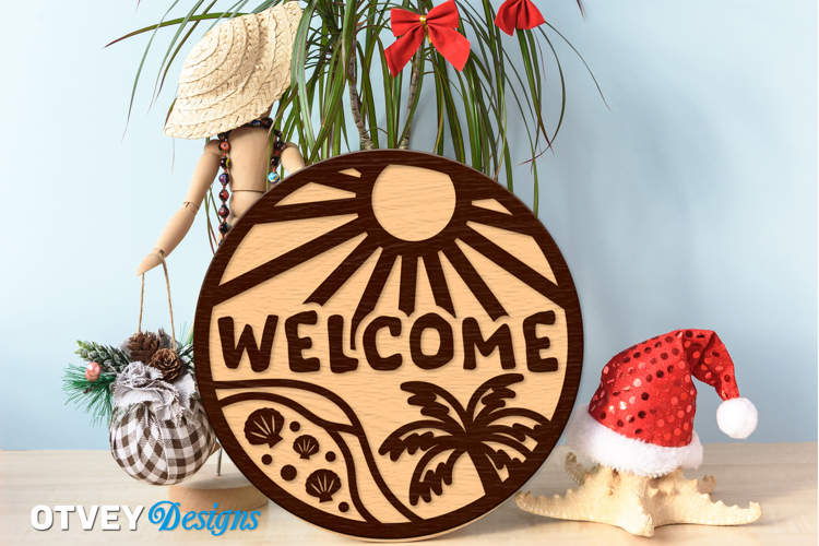 Welcome Sign Summer Lasercut