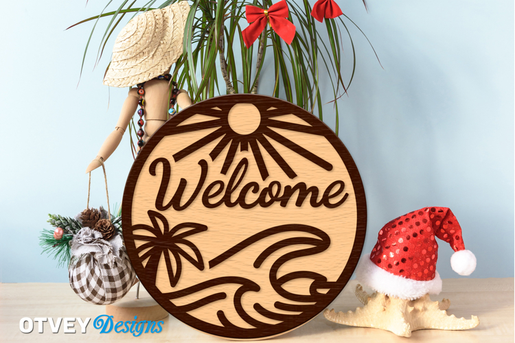 Welcome Sign Summer Lasercut