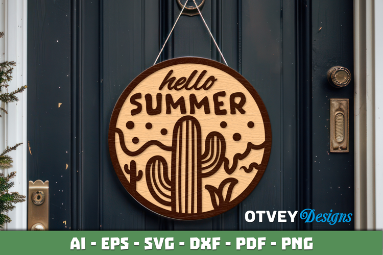 Welcome Sign Summer Lasercut