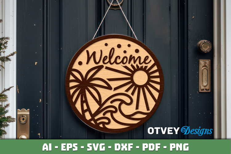 Welcome Sign Summer Lasercut