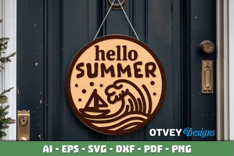 Welcome Sign Summer Lasercut