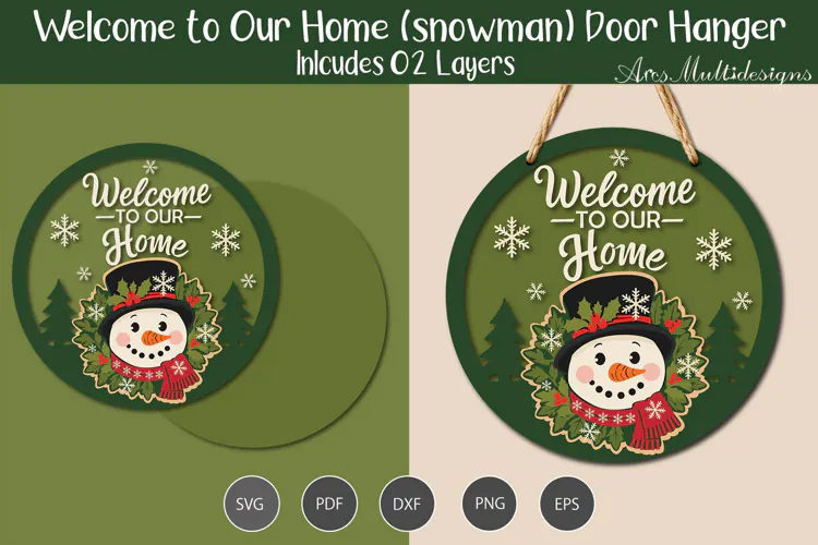 Welcome to our home Door hanger