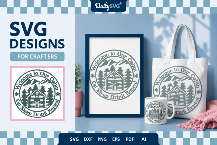 Wooden Winter Cabin SVG