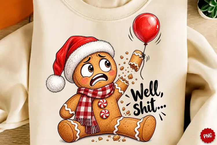 Well Shit Funny Christmas PNG, Trending Christmas PNG