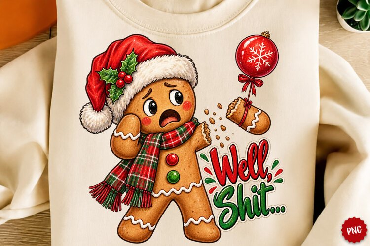 Well Shit Funny Christmas PNG, Trending Christmas PNG example image 1
