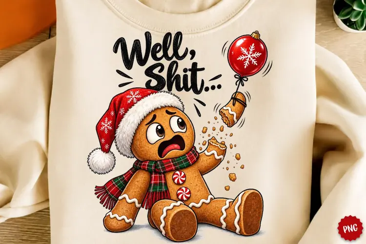 Well Shit Funny Christmas PNG, Trending Christmas PNG