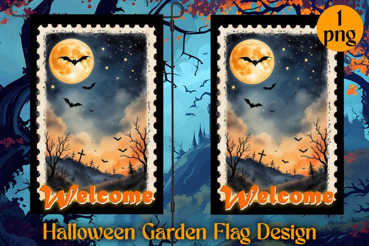Garden Flag Sublimation designs | Halloween Sublimation